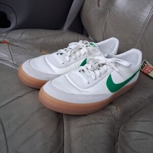 Nike Killshot 2 White and Green Gum Sole Sneakers
